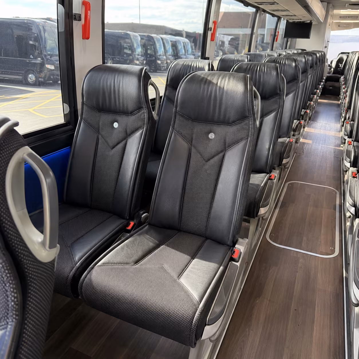 edinburg charter bus rental interior