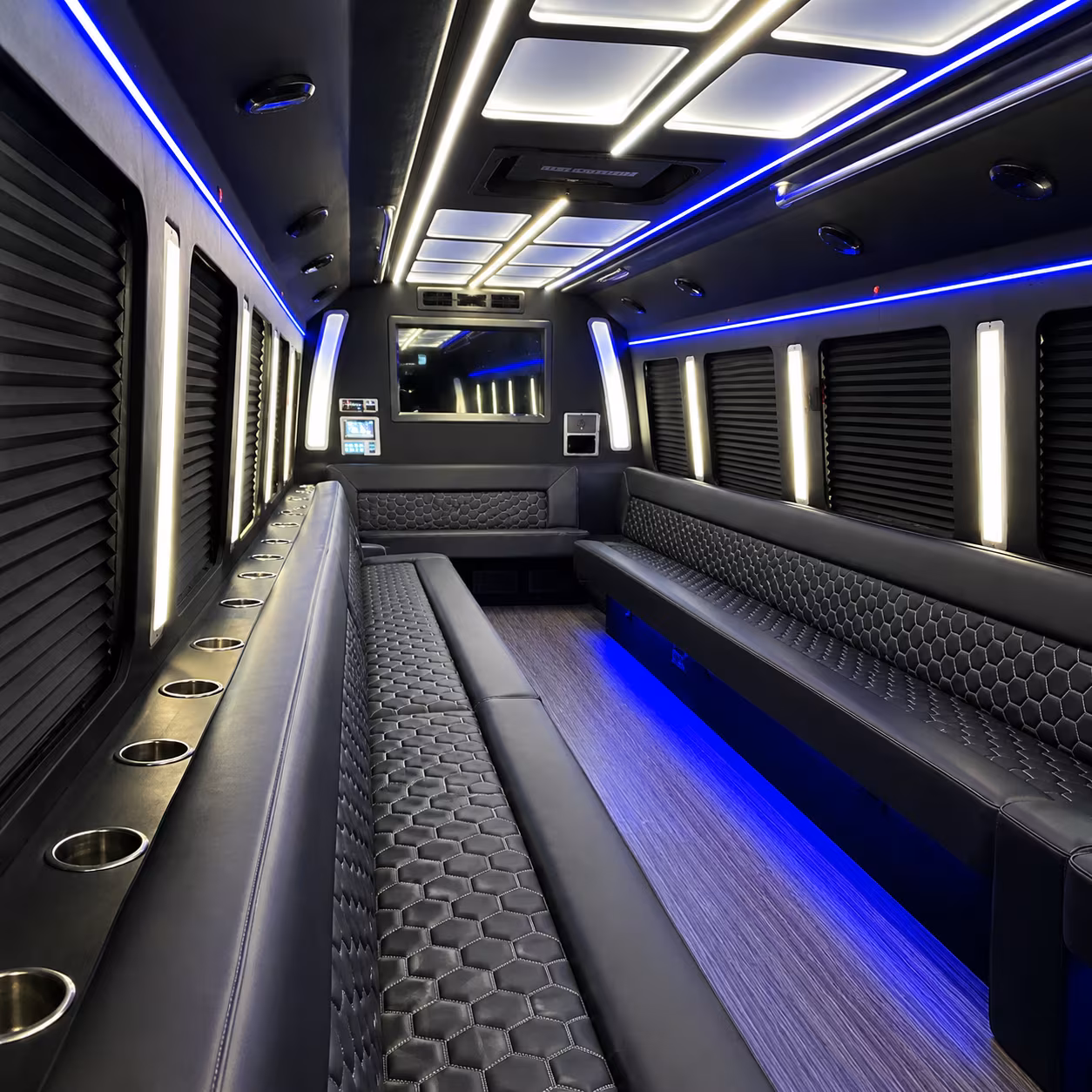 edinburg party bus rental interior